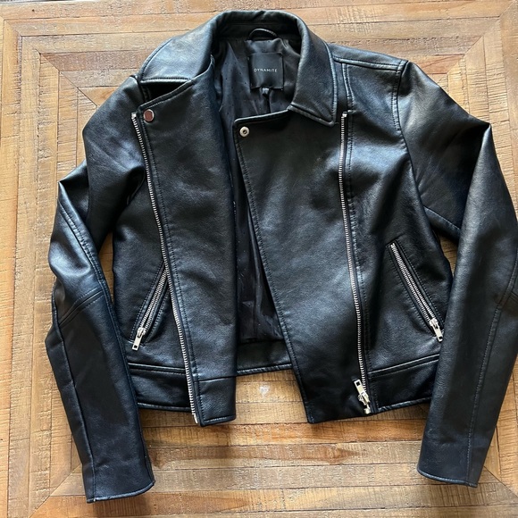 Leather moto jacket - Picture 2 of 5